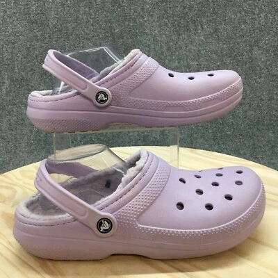 Zapatos Crocs Para Hombres 11 Zuecos Clásicos Forrados Púrpura Goma Imitación Piel Comodidad 203591 Foto 1 de 4