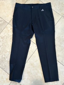 Adidas Golf Tapered Pants Men's 36x30 Black Grey Performance Pleated New GU2679 - Picture 1 of 7