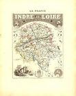 Carte du Département d'INDRE et LOIRE, vers 1880. Migeon