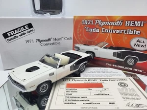 DANBURY MINT 1971 PLYMOUTH HEMI CUDA CONVERTIBLE **RARE/PRISTINE/COMPLETE/READ - Picture 1 of 24