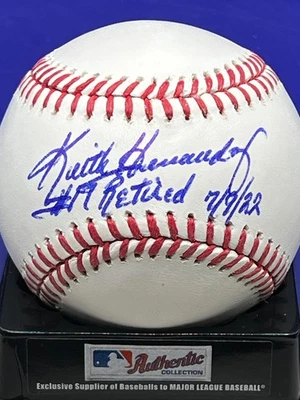 KEITH HERNANDEZ NEW YORK METS #17 RETIRADO BECKETT AUTÉNTICO FIRMADO OML BÉISBOL Foto 1 de 2