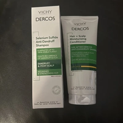 Champú anticaspa y acondicionador hidratante para cabello y cuero cabelludo Vichy Dercos Foto 1 de 2