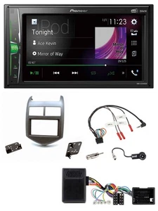Pioneer 2DIN Lenkrad DAB USB Bluetooth Autoradio für Chevrolet Aveo ab 11 dunkel - Bild 1 von 10