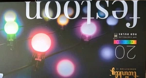 NEU: Twinkly Festoon Starter Kit IP44 Lichterkette Bluetooth Sensor 20x RGB LED - Foto 1 di 2