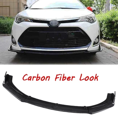 For Toyota Corolla /Corolla S Front Bumper Lip Splitter Spoiler Carbon Fiber Foto 1 de 4