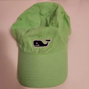 Vineyard Vines Baseball Hat Cap Neon Green Adjustable Navy Whale Logo - Picture 1 of 16