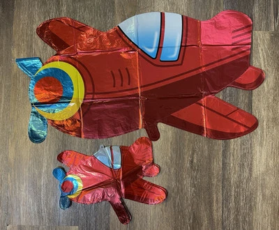 NUEVO 12 globos de aluminio Qualatex Supershape rojo avión vintage 8 pequeños 4 grandes Foto 1 de 4