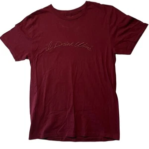 Adele Official Merch I Drink Wine Burgundy Tee Size M Embroidered Casual - Bild 1 von 6