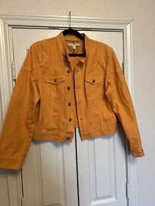 Great Cond - Tommy Hilfiger Jacket Golden Yellow - Size XL - Fits Small - Picture 1 of 17