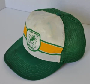 Vintage West Jones Mustangs (Mississippi) Cap Hat Mesh SnapBack - Flaws - Rare - Picture 1 of 7