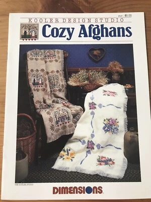 Cozy Afghans DIMENSIONS  Cross Stitch Pattern Leaflet #157 Kooler Design Studio - Image 1 of 3