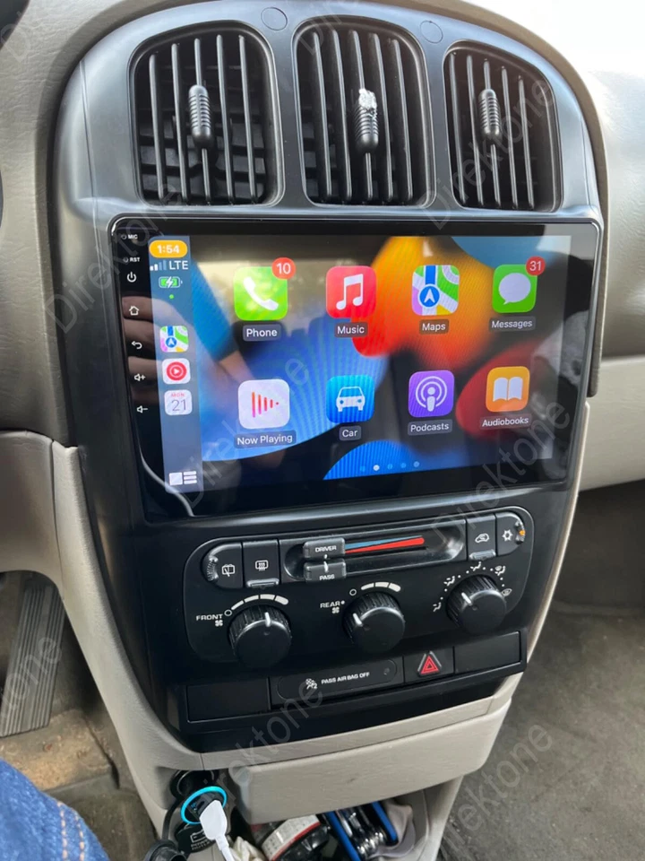 Rádio GPS estéreo 10" CarPlay para Dodge Grand Caravan 2001-2007 Android 13 carro - Imagem 1 de 4