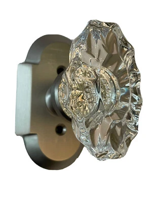 Nostalgic Warehouse Cottage Plate Passage Chateau Glass Pair Dummy Doorknobs - Image 1 of 4