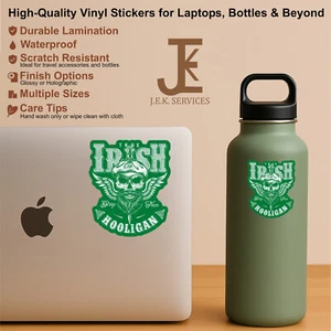 Irish Hooligan Sticker - Waterproof Die Cut Printed Decal - Ireland Heritage - Picture 1 of 3