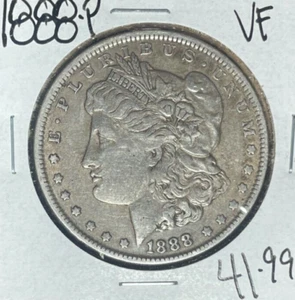 1888-P MORGAN SILVER DOLLAR ~ VF ~NICE COIN~ - Picture 1 of 2