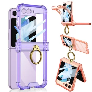 Schutz Handy Hülle Für Samsung Galaxy Z Flip5 4 Halter Stoßfest Klar Case Cover - Picture 1 of 18