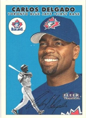Tarjeta de béisbol Fleer Tradition #89 2000 Carlos Delgado Toronto Blue Jays Foto 1 de 2