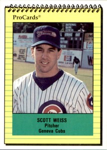 1991 Geneva Cubs ProCards #4218 Scott Weiss Palmdale California CA Baseball Card