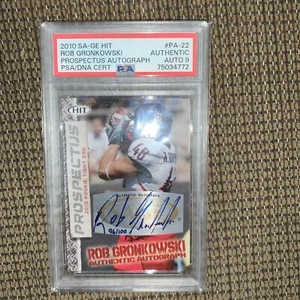Rob Gronkowski 2010 Sage Hit Prospectus PSA Graded 9 RC Serial #100 - Picture 1 of 3