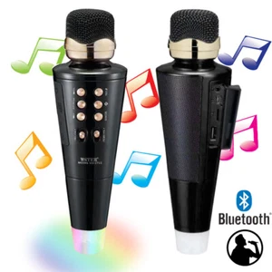 Microphone et haut-parleur DEL sans fil WSTER avec support multimédia AUX, FM, USB - Photo 1 sur 6