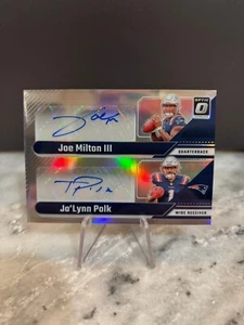 Tarjeta de novato Panini Donruss Optic 2024 - Ja'Lynn Polk & Joe Milton doble automática/25 - Imagen 1 de 2