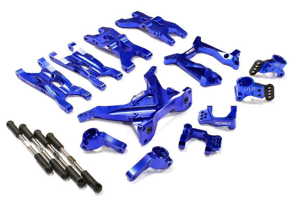 Billet Machined Blue Suspension Conversion Kit for Team Associated RC10B4.2 FT - Image 1 of 1