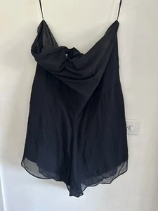 City Chic Strapless Black Playsuit Size Large L 20 Part Casual Beach - Picture 1 of 5