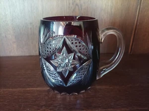 # 1 jarra de cerveza 0,5 litros rojo rubí cubierta con corte propiedad familiar estrella - Imagen 1 de 3