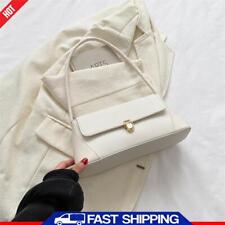Women Shoulder Bags Vintage Handbag Buckle Closure Retro Classic Purse (White) ✅