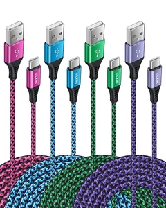 4-Pack USB Type-C Car Charging Cables (3FT) | 3A Fast Charger Cord for Samsung,  - Photo 1 sur 12