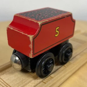 Thomas the Tank Engine Wooden Train James Tender Painted Coal 1996 Version - Picture 1 of 8