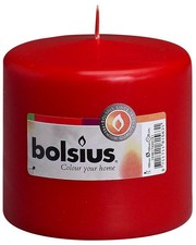 CERO MOCCOLO CANDELA ROSSO H. 10 CM. X 10 CM. BOLSIUS DECORAZIONI CASA NATALE