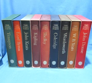 Folio Poets Complete 9 Volume Set FOLIO SOCIETY HC in Slipcase Yeats Donne Keats - Picture 1 of 20