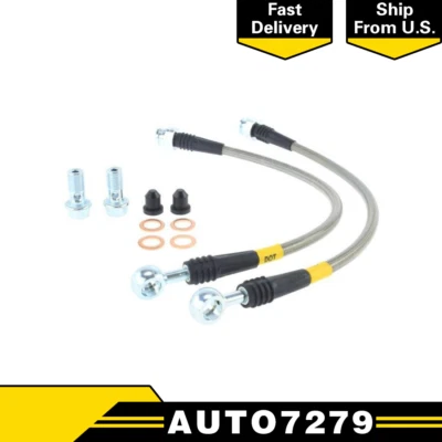 Передние плетеные тормозные магистрали шланги из нержавеющей стали подходят для Pontiac Firebird 1998 1999 - Изображение 1 из 3