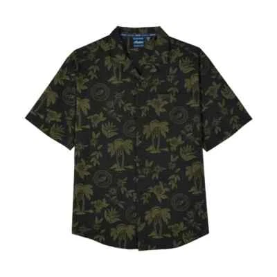 Camisa Indian Motorcycle para hombre con estampado de palma con escritura icono, verde | 2865625 Foto 1 de 2