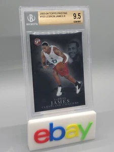 2003 TOPPS PRISTINE #103 CAVALIERS HEAT LEBRON JAMES ROOKIE RC /499 BGS 9.5 GEM+ - Picture 1 of 2