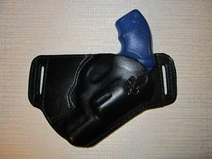 TAURUS 85 38 SPECIAL,  LEATHER,SOB, OWB BELT HOLSTER, RIGHT HAND, SLIM DESIGN - Picture 1 of 6