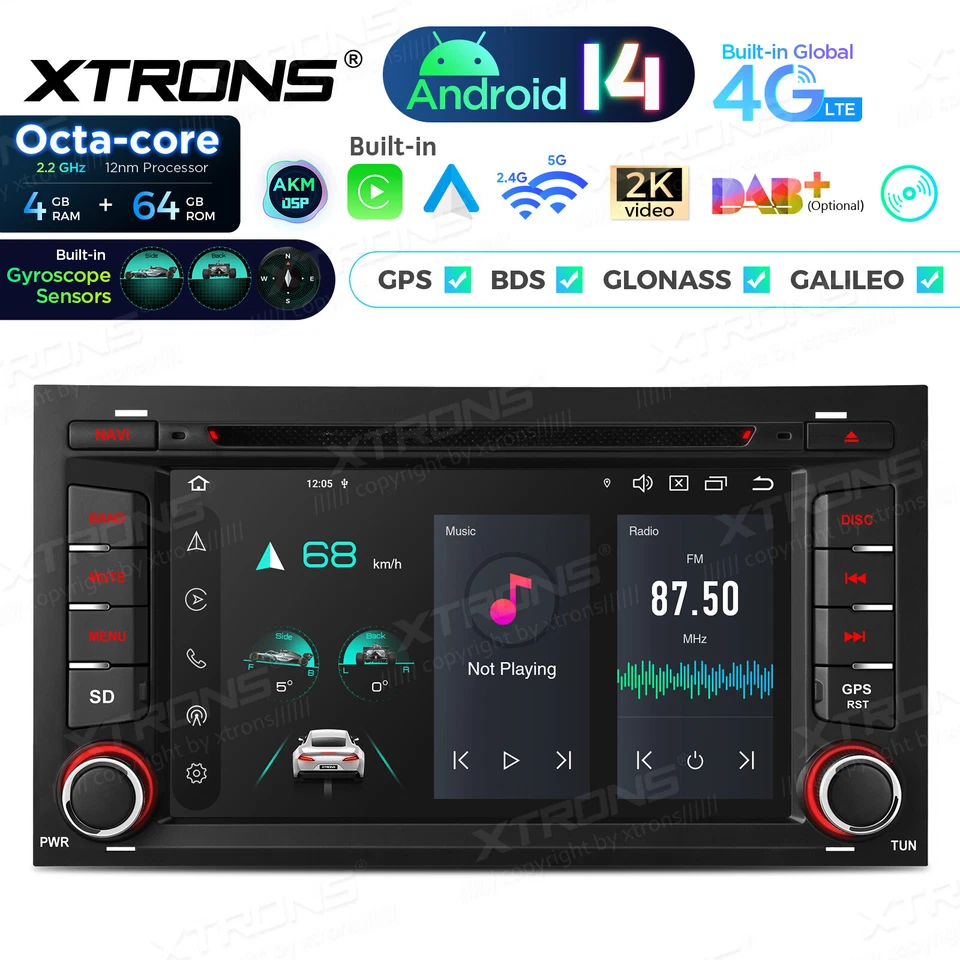 7" Octa Core Android 14 Car Stereo GPS Navi DVD DSP 4G 64G WIFI for SEAT LEON - Image 1 of 4