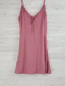 L.A. Hearts PacSun Women's Mauve Ruffle Linen Mini Dress Size Small New - Picture 1 of 5