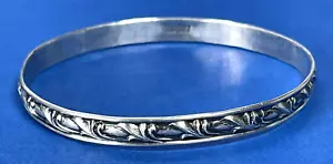 Vintage Danecraft Sterling Silver Bangle Bracelet Size 8.5 Stackable - Picture 1 of 8