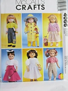 McCalls Crafts Muster 4606 Einheitsgröße 18 Zoll Puppenkleidung 2003 ungeschnitten - Bild 1 von 2