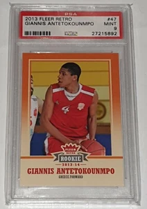 Giannis Antetokounmpo 2013-14 Fleer Retro - #47 - Rookie Card / RC - PSA 9 MINT - Picture 1 of 5