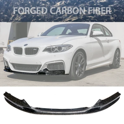 Fits 14-21 BMW F22 MSport 3D Front Bumper Lip Forged Carbon Fiber Foto 1 de 4