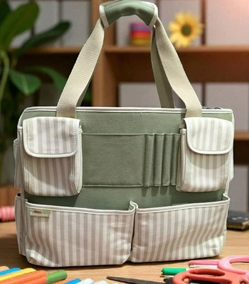 Creación de recuerdos álbum de recortes bolsa de suministros de arte organizador artesanías hilo jardín Foto 1 de 4