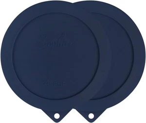 Sophico 4 Tassen Runde Silikon Aufbewahrung Abdeckung Deckel Ersatz Marineblau - 2er Pack  - Bild 1 von 6