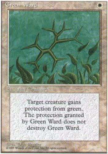 FBB Korean Green Ward ~ Near Mint 4th Edition Fourth Foreign Black Border Stock  - Image 1 of 1