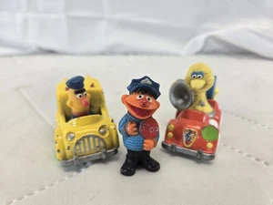 Vintage Playskool Sesame Street Burt & Big Bird Diecast cars & Ernie Policeman - Picture 1 of 13