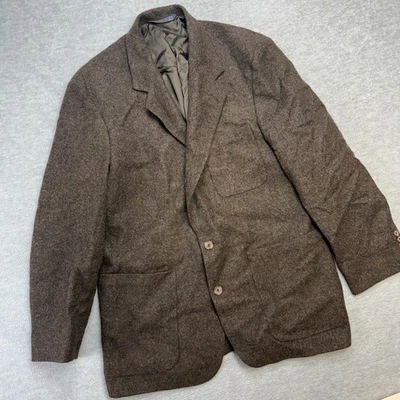 Vintage Lands End Sport Coat Mens 40R Virgin Wool Brown Blazer Jacket Academia - Image 1 of 4