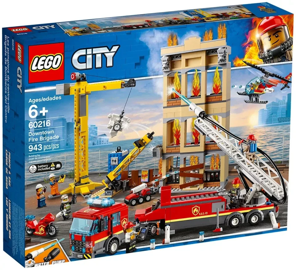 LEGO City 60216 — Les Pompiers du Centre-Ville — Boîte neuve et scellée [NISB] - Photo 1/1