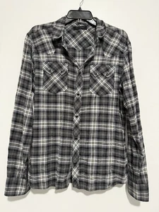 Herren Allsaints Colville Langarm Hemd Nieten Knopf Größe L - Bild 1 von 4